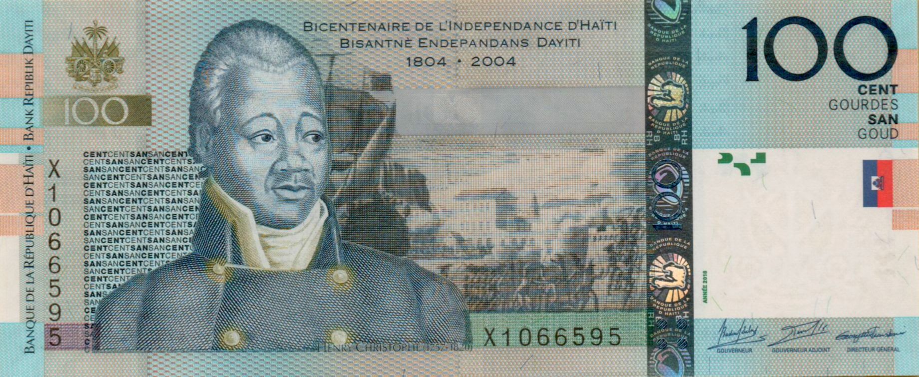 Haiti 100 2016 UNC P-275/f